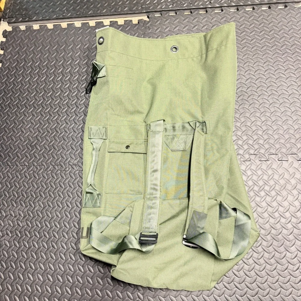 Aurora Industries Duffel Bag Large OD Green Military Sea Backpack Straps NEW